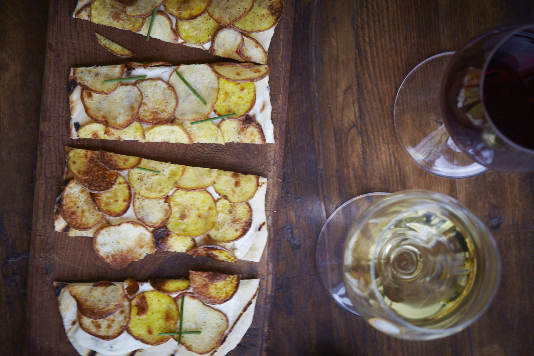 AlanCampbellPhotography, top down restaurant flatbread