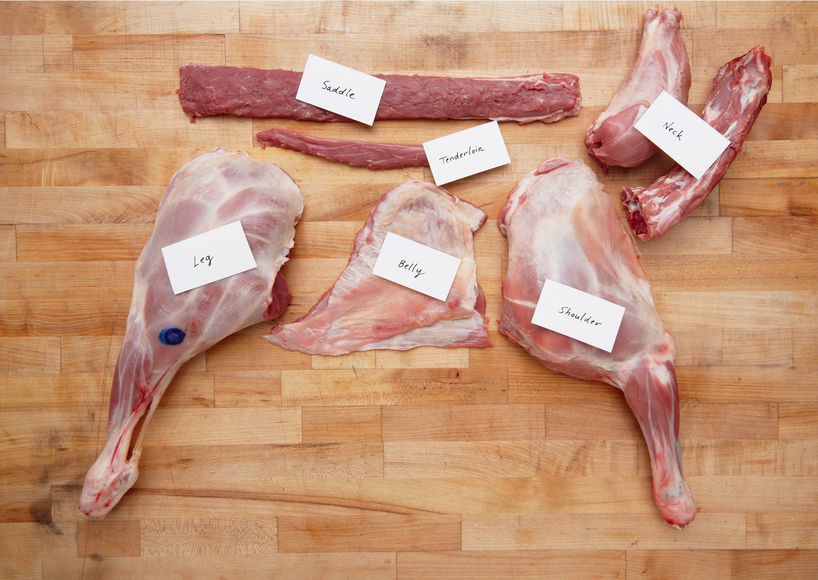 AlanCampbellPhotography, fresh sonoma county lamb cuts labeled